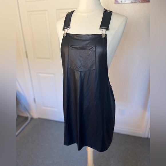 Jollie & Joy Pleather Overall Dress - Picture 1 of 3